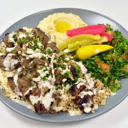 lamb kebab plate